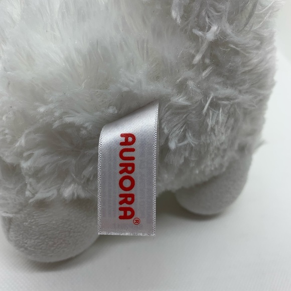 AURORA White Bunny With Pink Bows - Picture 9 of 10